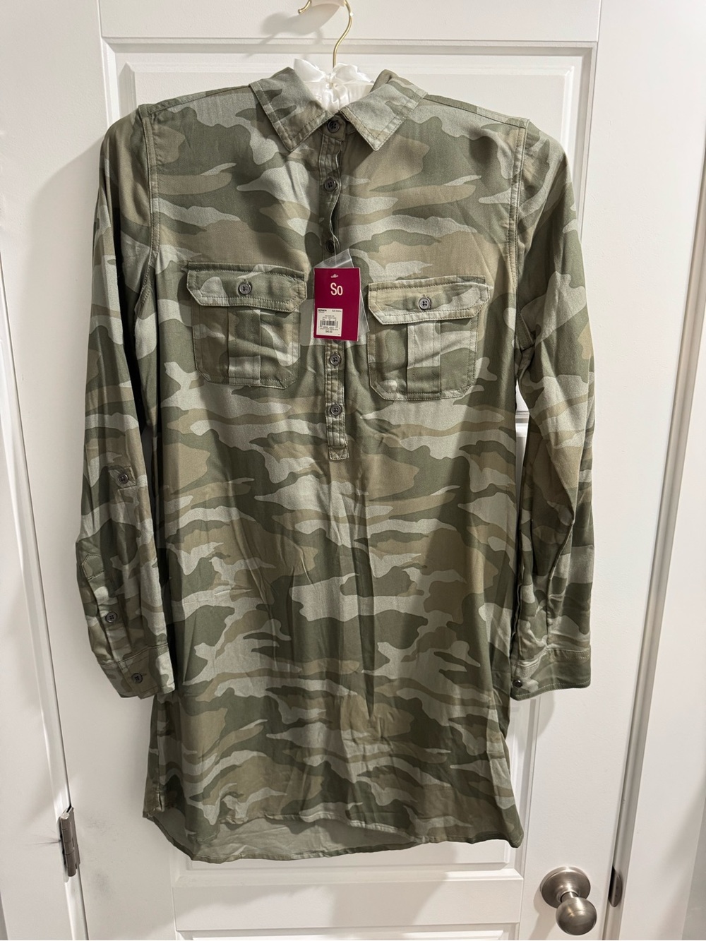 SO Men's Camouflage Shirt Jacket in Olive and Khaki